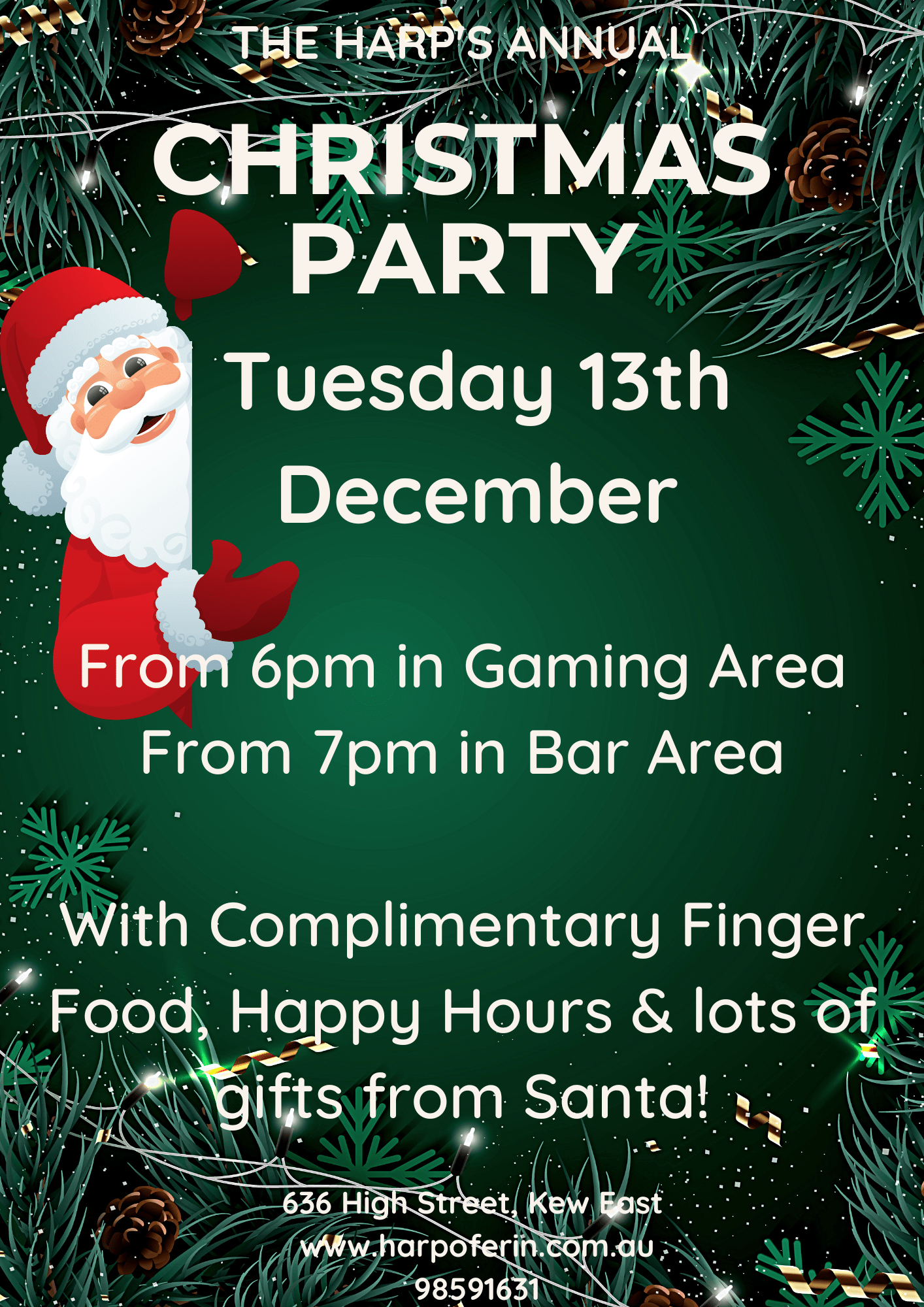 The Annual Harp Christmas Party!